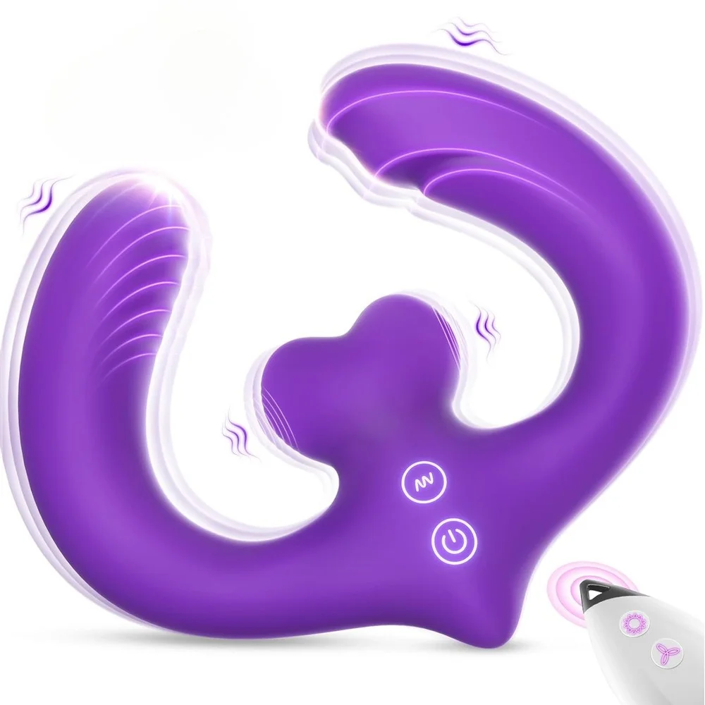 APP Strapless Strap-On G-Spot Dildo Vibrator Realistic Double-Ended Vibrating Butt Plug Anal Sex Toys for Women Lesbians Couples
