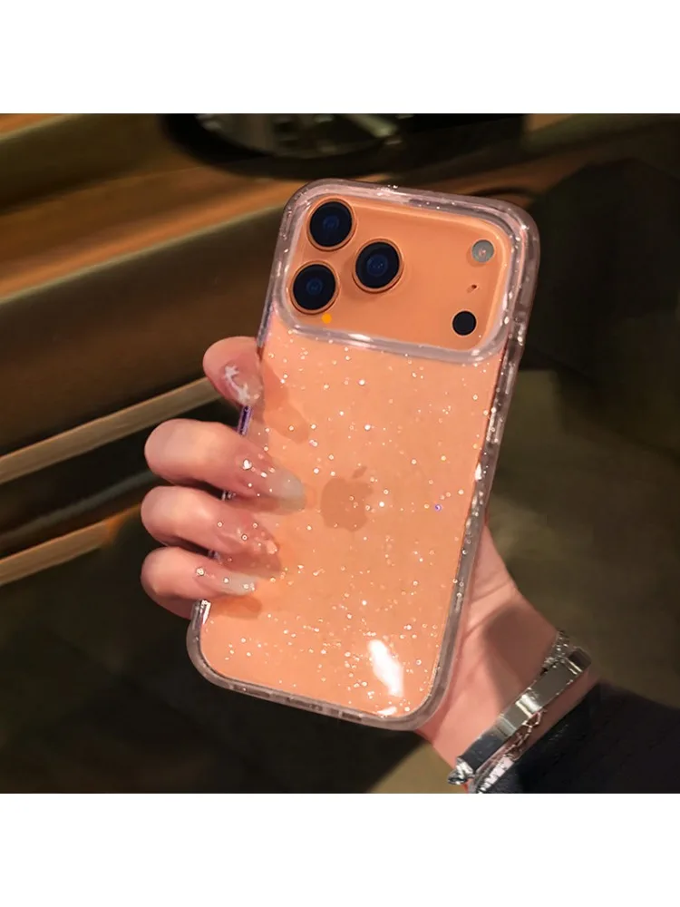 Przezroczyste, błyszczące, miękkie etui na telefon dla iPhone 17 Air 16 15 14 13 12 18 Pro Max Plus 17Pro 18Pro dla kobiet i dziewcząt, osłona ochronna. — 2