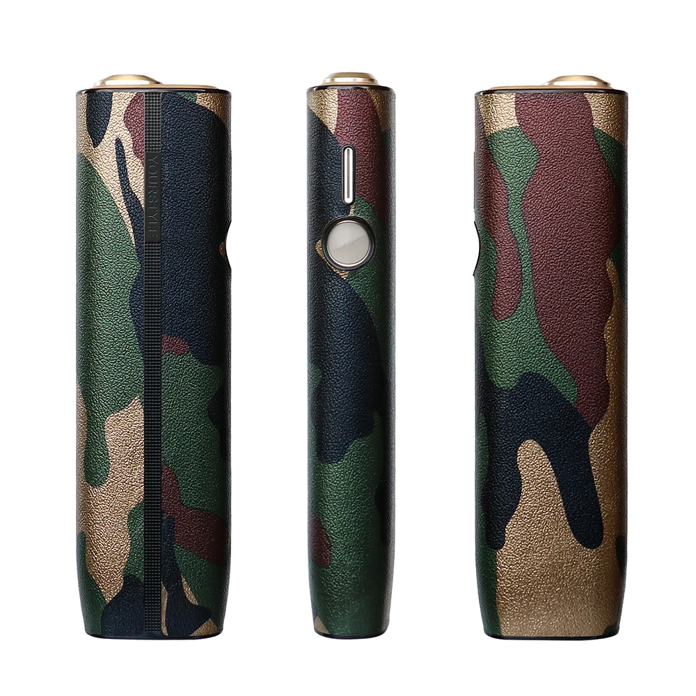 حافظة صلبة بلون سادة من مادة جلد البولي كربونات + البولي يوريثان لهاتف IQOS ILUMA ONE