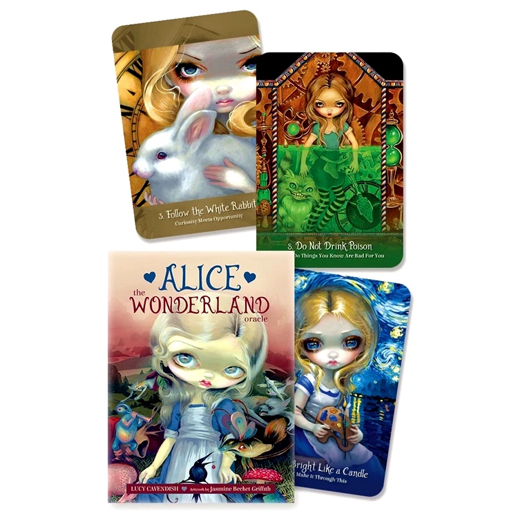 Tarot Cards Fun Full English Version Tarot Deck Board Game for Alice the Wonderland Oracle