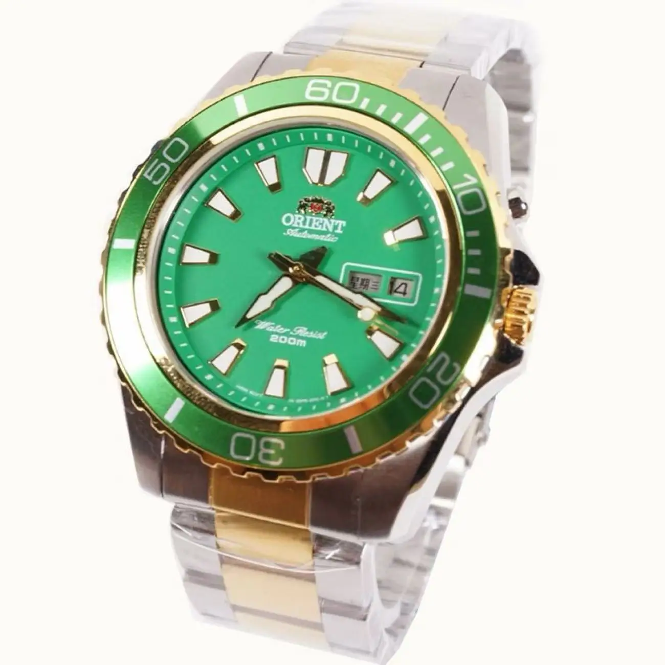 

Orient Double Lion Fully Automatic Mechanical Watch Men's Green Water Ghost Watch Men's Diving Watch Original Imported