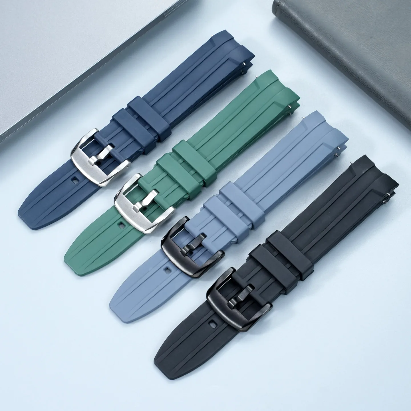 21mm Quick-release waterproof Strap For Longines HYDROCONQUEST L3.742/L3.781.4 782 FKM Fluorine rubber Watchband with Bracelet view 3
