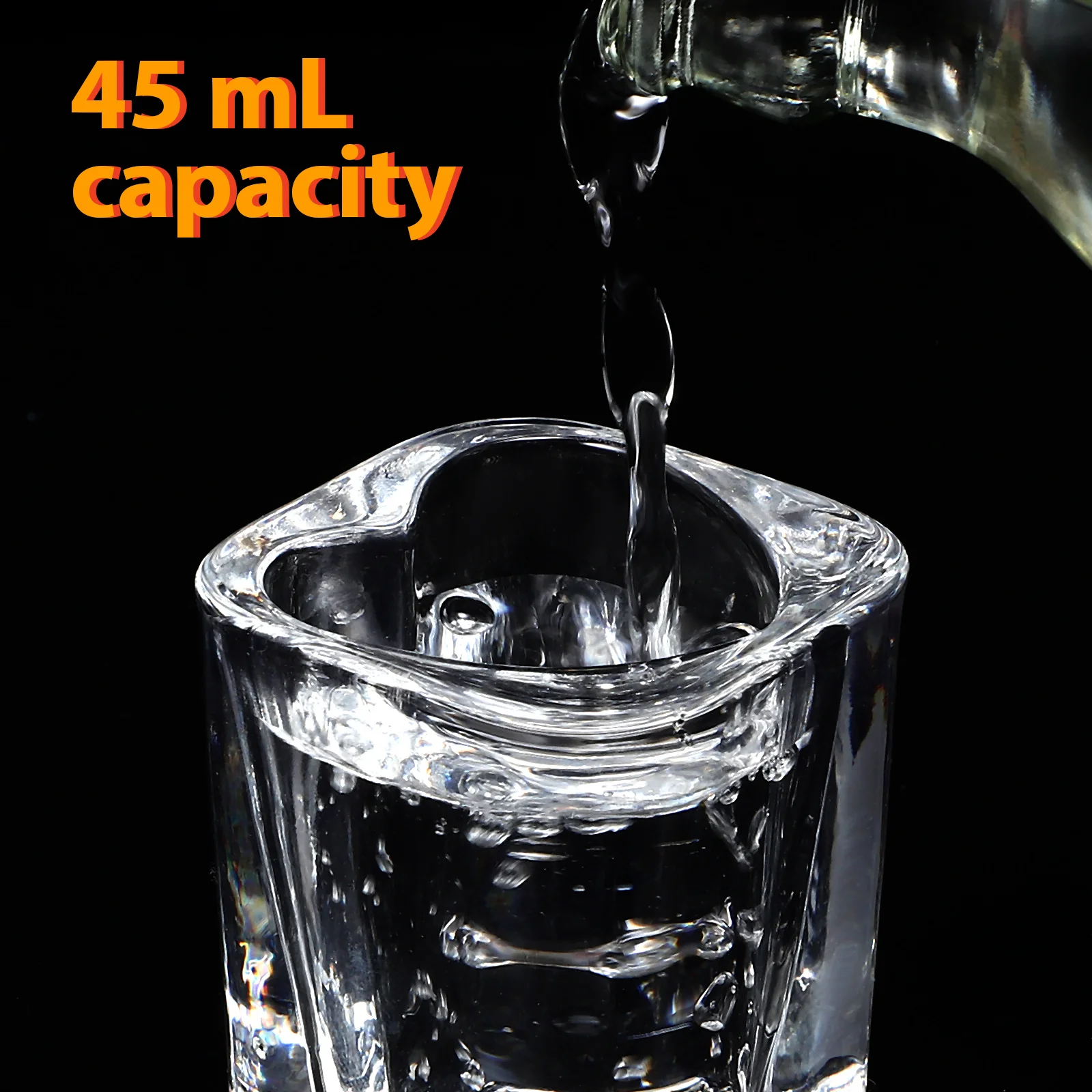 

6Pcs Heart Shaped Glass Mugs 45ml Capacity for Romantic Elegance At Parties and Gatherings Shot Glasses