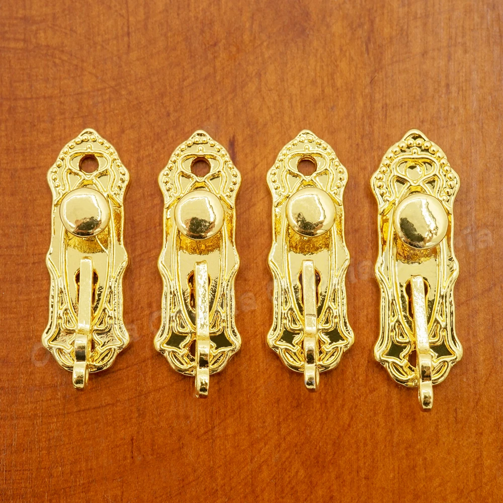 Odoria 1:12 Miniature 4PCS Golden Metal Door Knocker Lock Doorplate Set DIY Dollhouse Hardware Accessories Doll House Decoration