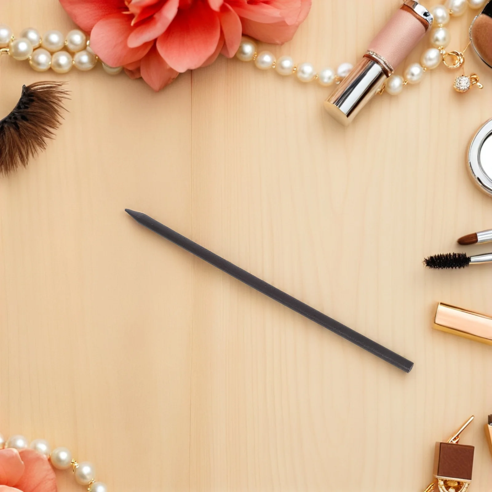 

25pcs Wooden Hairpin Set Pencil Shaped Hair Sticks For Women Girls Simple Elegant Daily Party Wedding Updo Hair Accessories