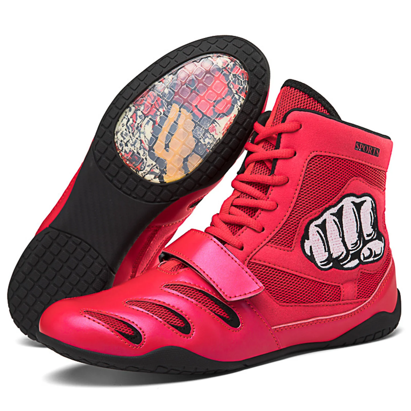 

Large Size Men's And Women's Boxing Wrestling Fighting Shoes Lightweight Non-Slip Sanda Training Shoes Fighting Shoes