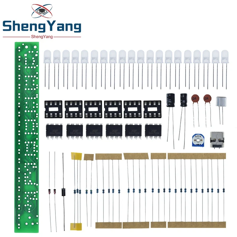 USB audio spectrum lamp kit LED car volume level indicator music audio display circuit board to increase the hands-on ability