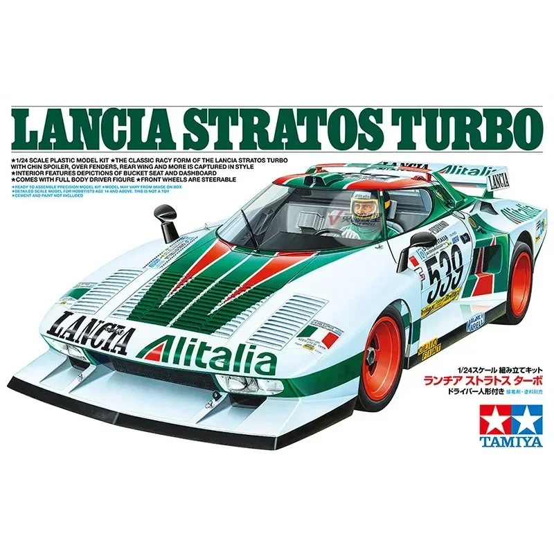 Tamiya-Kit de construction de modèle de figurine de pilote pour adultes, modèle de voiture en plastique, jouets de bricolage, 25210, LANCIA Stratos Turbo W, 1/24