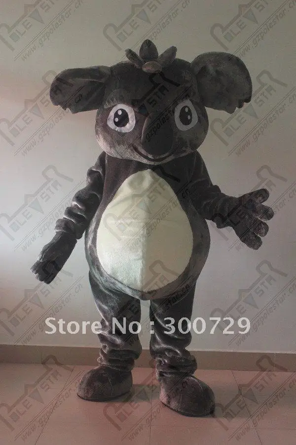 Novo personagem adulto coala mascote traje halloween vestido de natal corpo inteiro adereços roupa traje da mascote