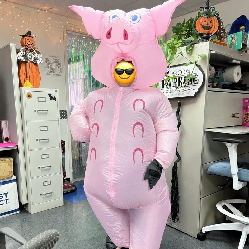 نفخ البقرة زي الكرتون خنزير تفجير دعوى الحيوان موضوع حفلة تأثيري مضحك مجموعة هالوين كرنفال زي الدعائم هدية #4