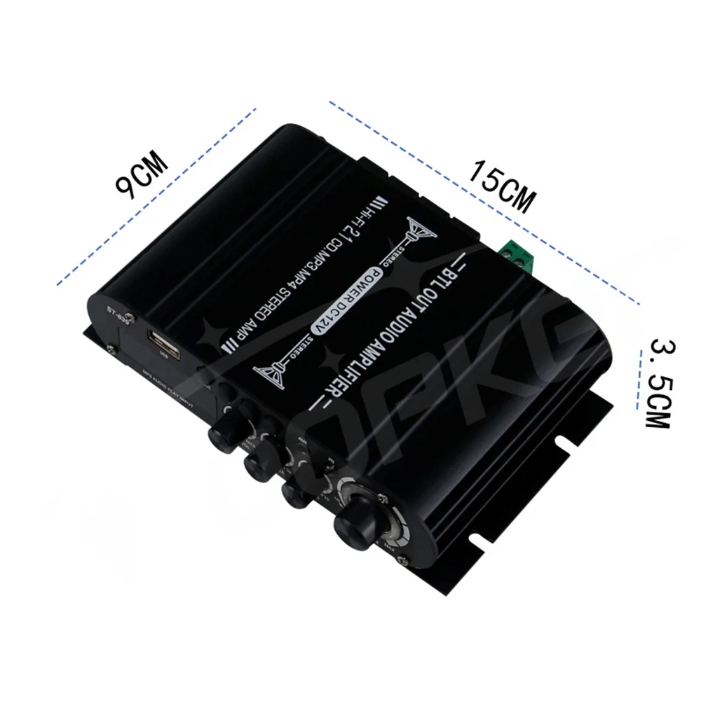 Woopker ST-839 HiFi 2.1 チャンネルパワーアンプ 25 ワット * 2 + 40