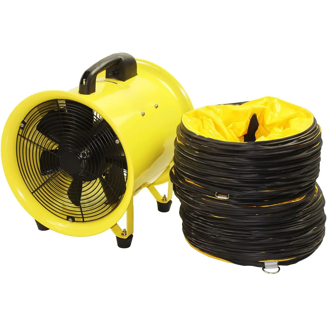 

Industrial Ventilator Large Air Flow Blower Fan Portable Axial Exhaust Fan with 5M Flexible PVC Duct
