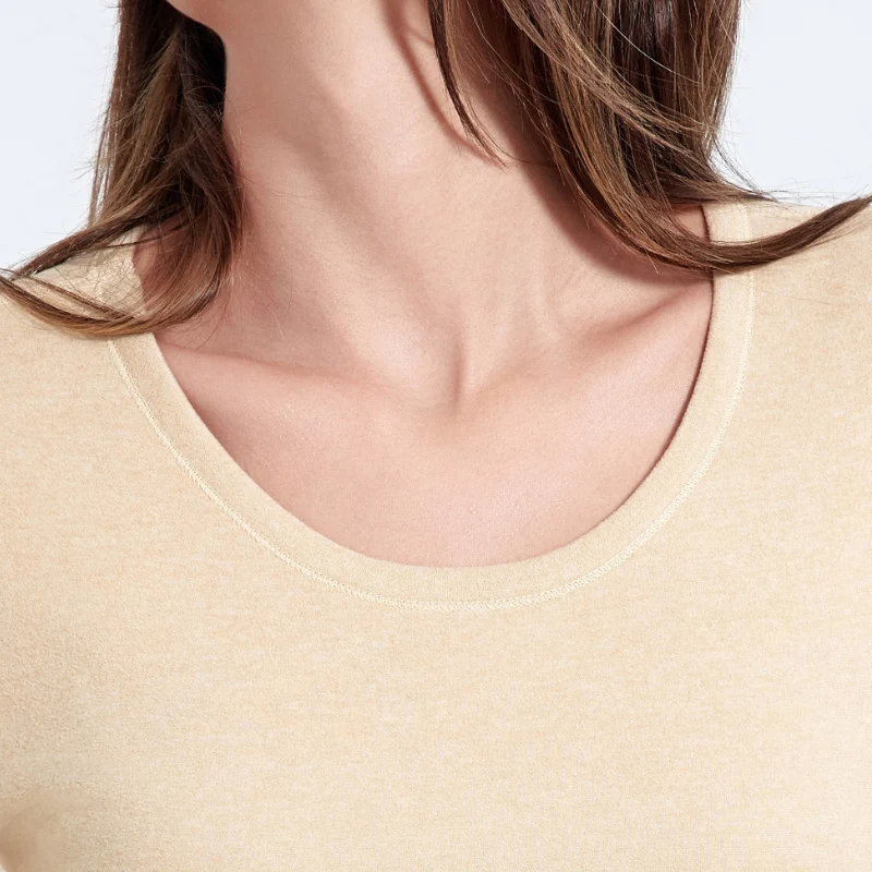 2 peças outono e inverno em torno do pescoço cor sólida quente conjunto feminino confortável casual calças de manga longa conjunto base multi cor