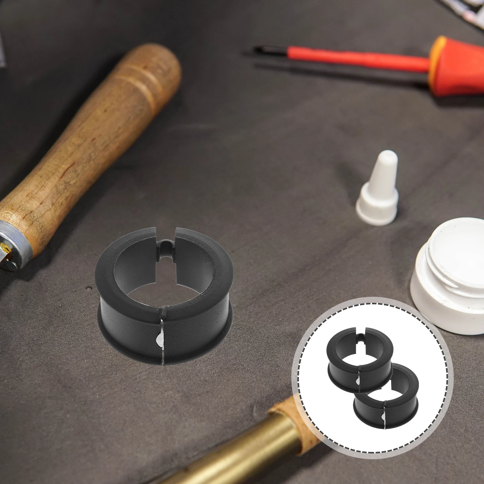 

2Pcs Bike Handlebar Gasket Small Replacement Gasket for Cycling Extension Bracket Wear Resistant Handlebar Silicone Pad