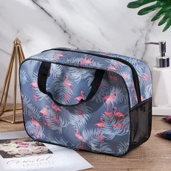 Borsa per cosmetici da viaggio da donna Oxford Borsa grande impermeabile per trucco da bagno Borse con fenicotteri Borse da toilette per riporre oggetti casual