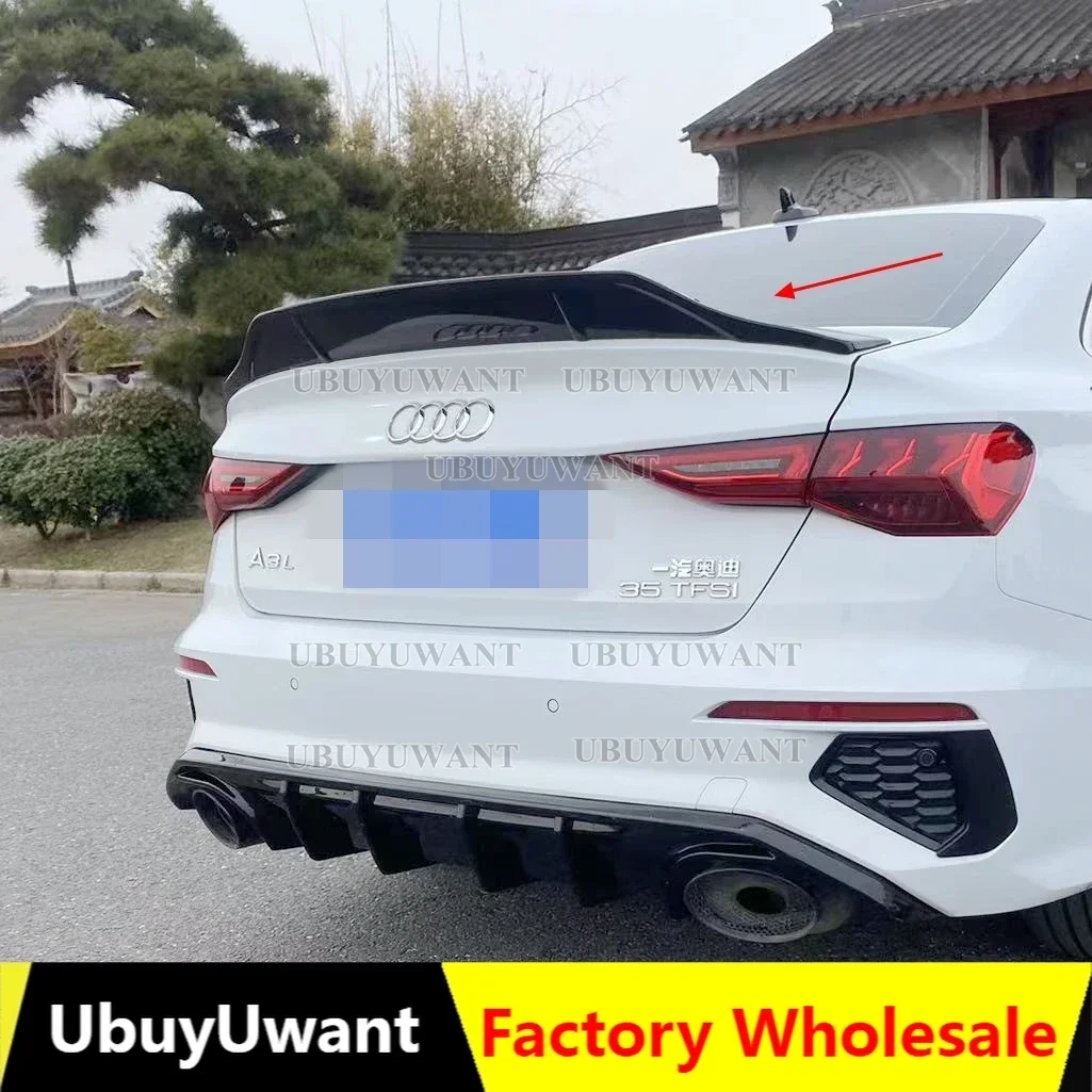 For Audi A3 8Y 2021-2024 R Style Professional Car Spoilers Factory Wholesale ABS Plastic M4 Rear Trunk Spoiler