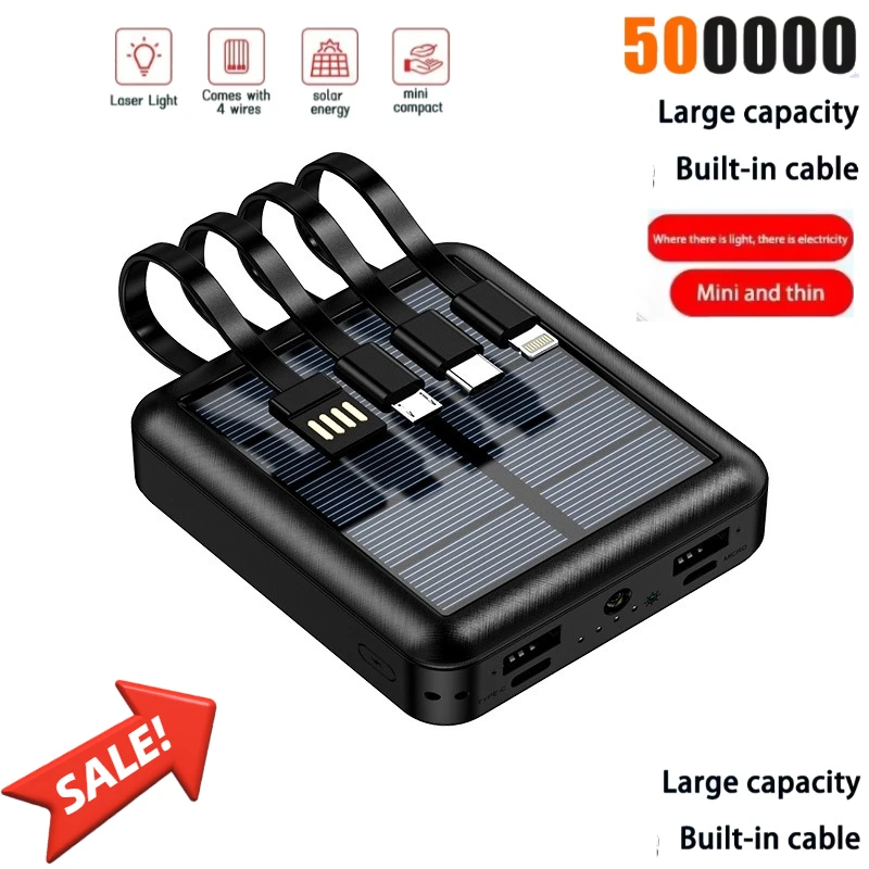 

20000 мАч Solar Move Power Bank Супер быстрая зарядка USB TYPE C Кабель Портативное зарядное устройство Светодиодное освещение Power Bank для IPhone Samsung