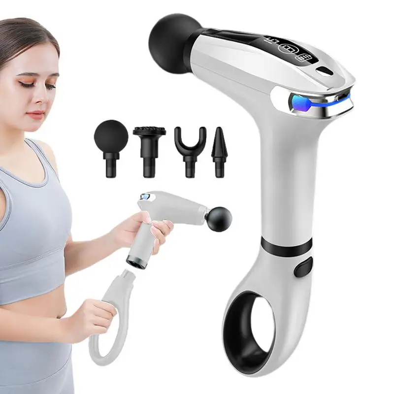 Massagers Handheld Deep Tissue Electric Muscle Massage Guns LED Display Deep Tissue Massage Guns With 4 Massage Heads Tools