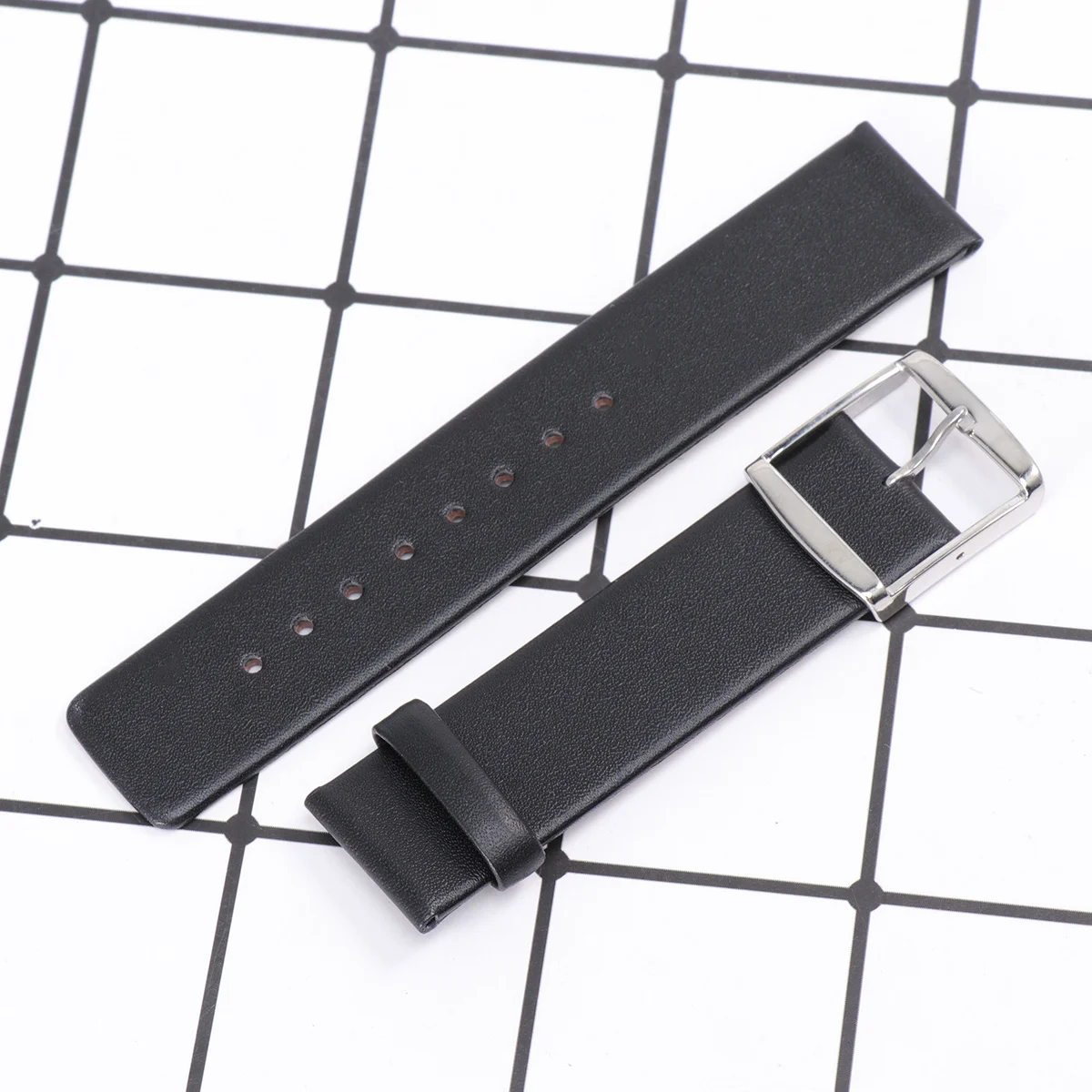 

Watch Band Black 20mm Ultrathin Genuine Replacement Strap Suitable for Huawei Watch Stylish Comfortable Wristband