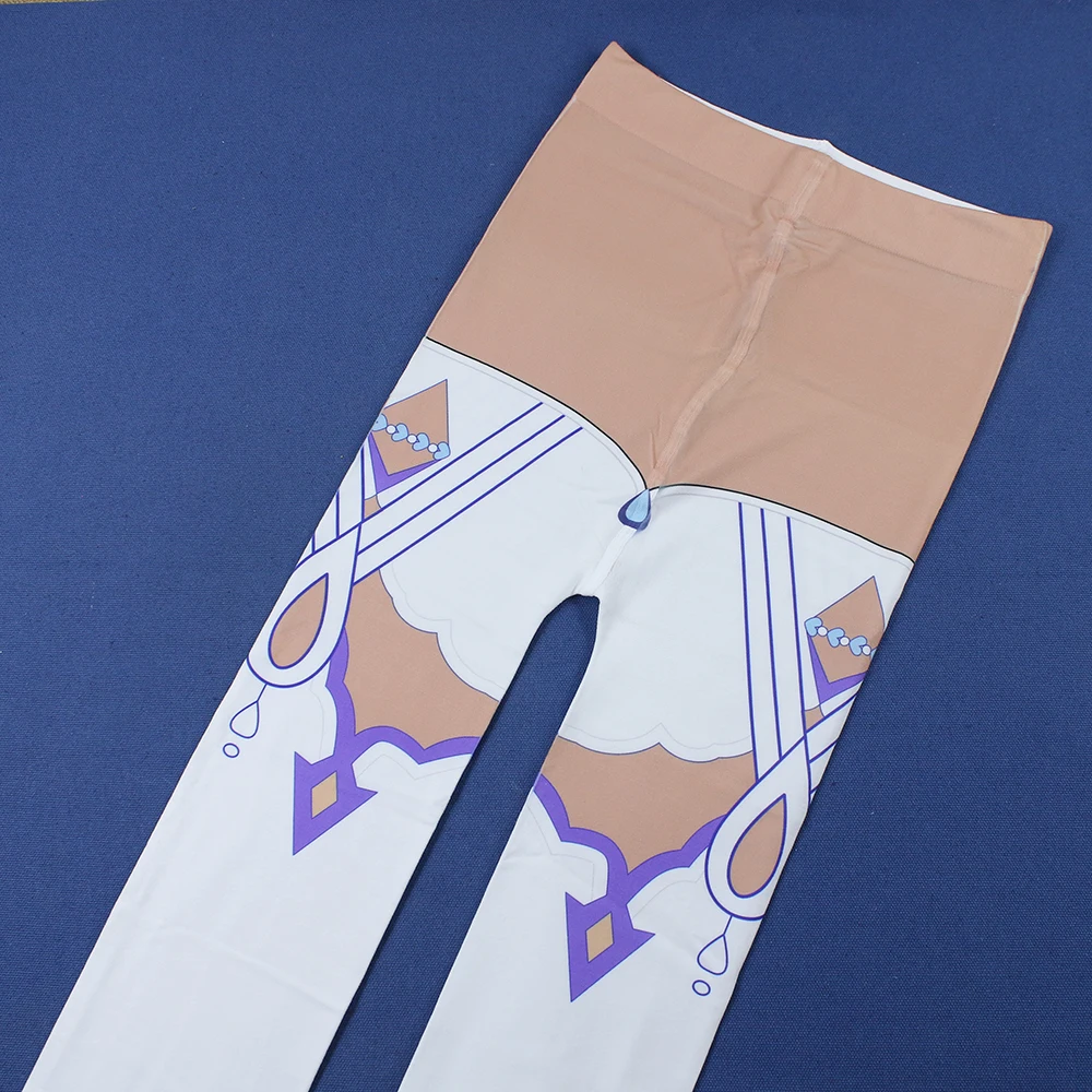 Sangonomiya Kokomi Cosplay Białe pończochy Rajstopy Anime Genshin Impact Kostiumy Pasujące Pończochy Role Play Skarpetki