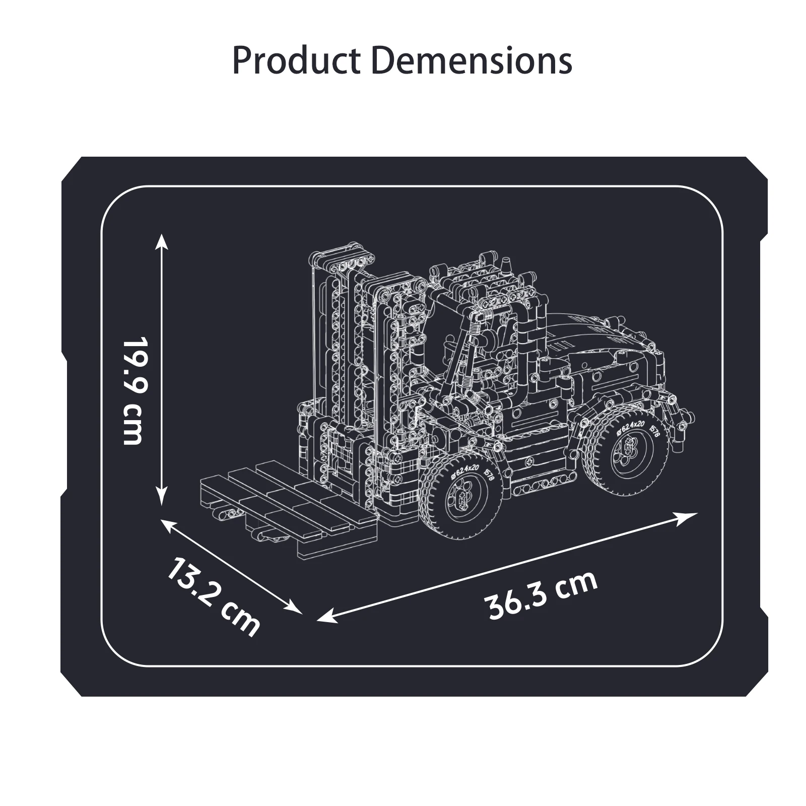 قالب King 20050 رافعة شوكية عسكرية اللبنات المركبات الهندسية نموذج APP التحكم عن بعد التجمع لعبة هدايا عيد الميلاد #6