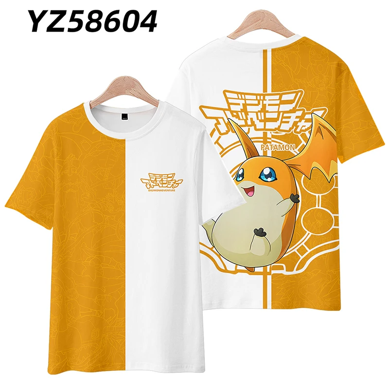 Anime Digimon Adventure Kids T Shirt Women Men Boys and Girls Summer Short Sleeve Funny Tshirt Graphic Tees Children Clothes