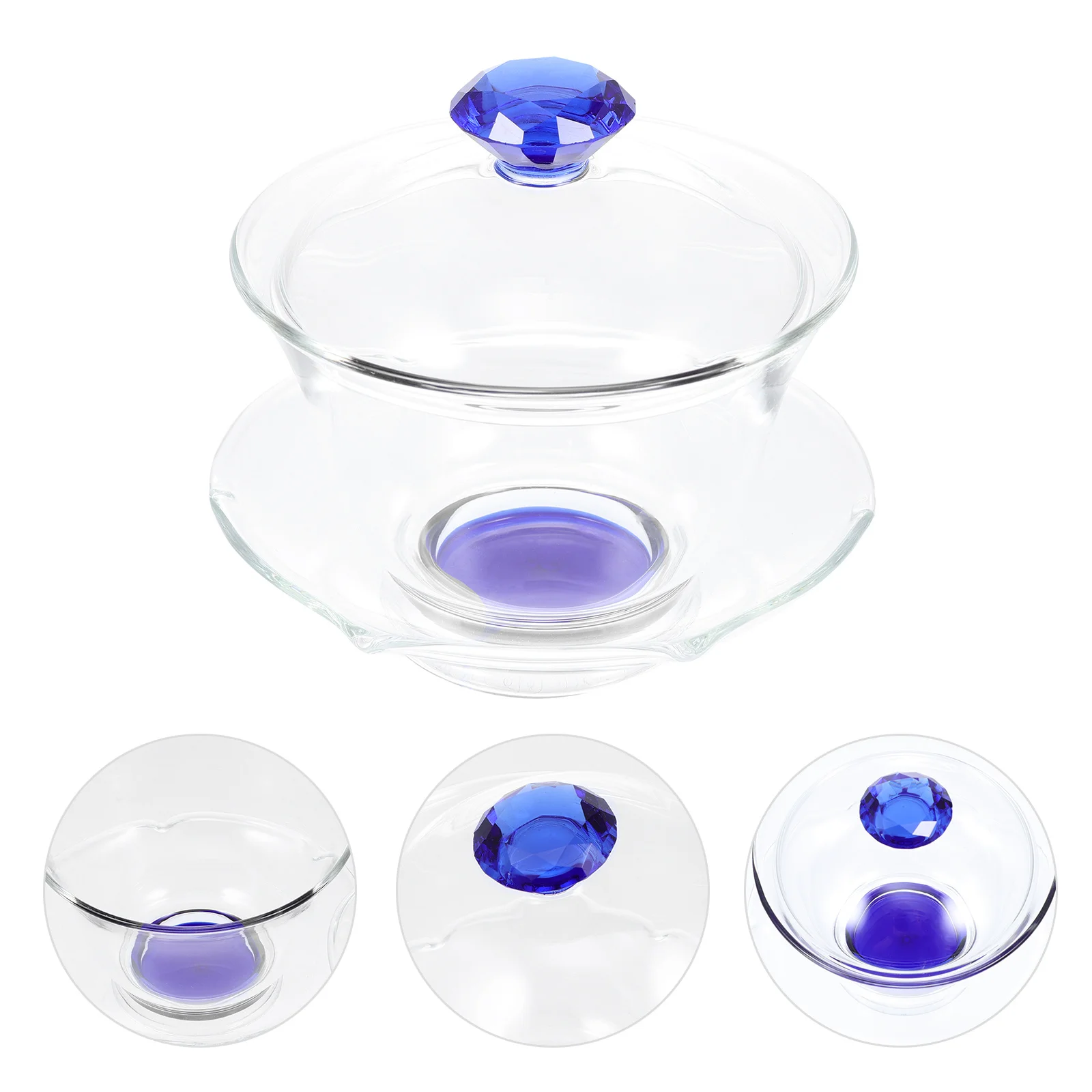 

1Set Glass Tureen Teacup Chinese Style Transparent Tea Brewing Cup for Home Office Tea House Party Gift Heat Resistant
