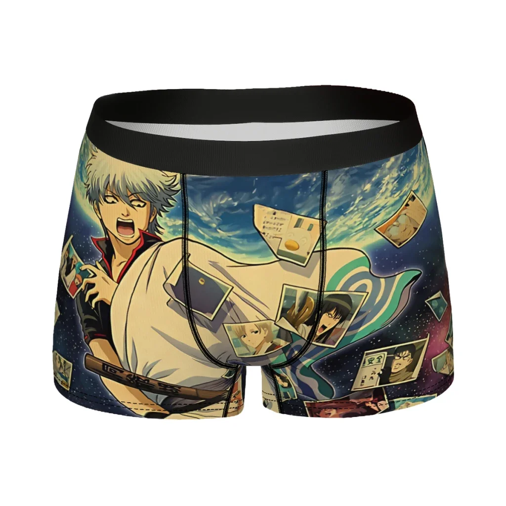 College Gintama  Anime Underpants Homme Panties Male Underwear Sexy Shorts Boxer Briefs