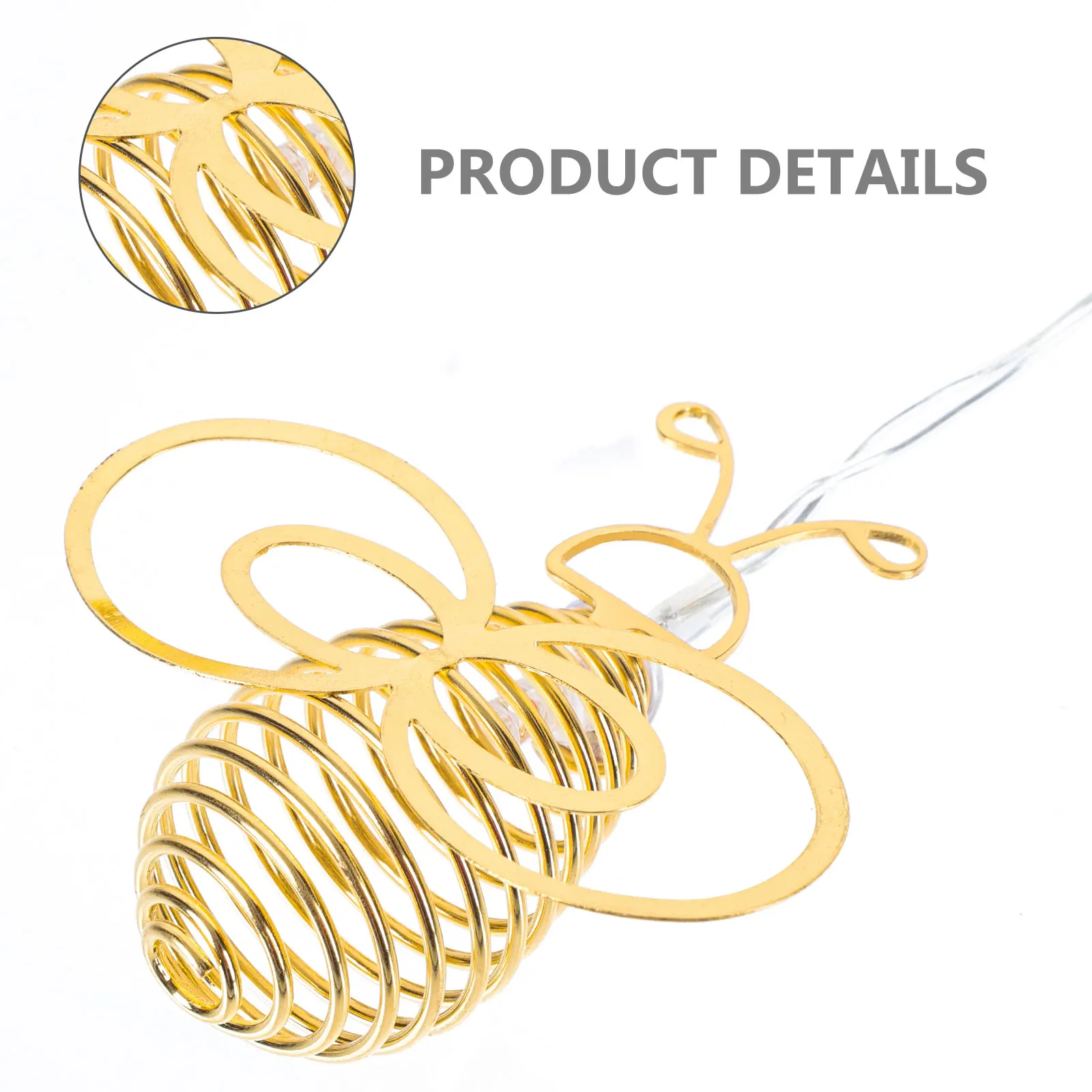

Christmas LED Bee String Lights Wrought Iron Landscape Honey Warm Atmosphere Durable Holiday Lighting Decorative Spring