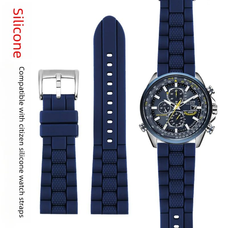 Suitable for Citizen Blue Angel AT8020 Air Eagle Armani AR5919/5920 Waterproof Silicone Strap