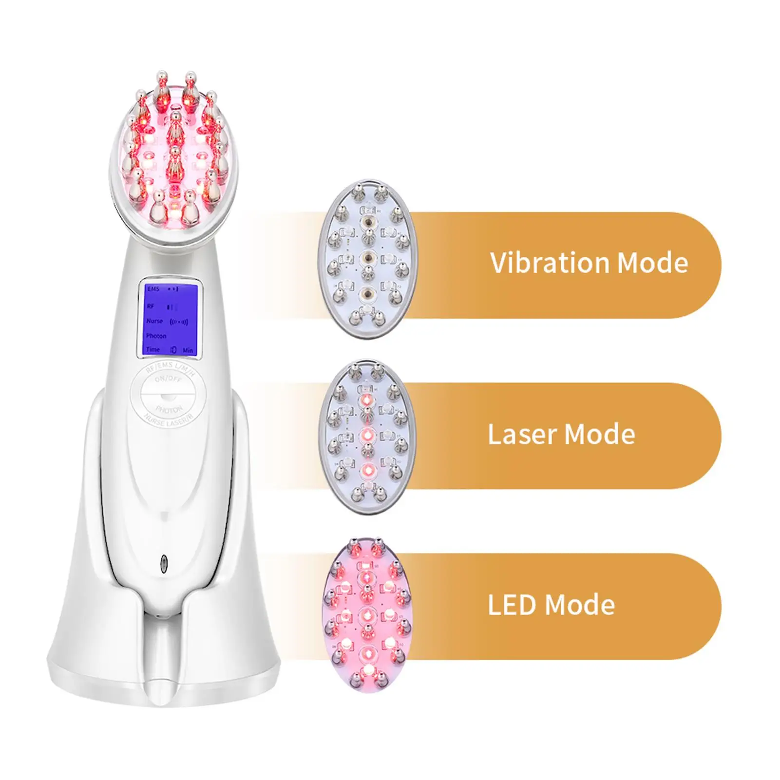 LED Laser Hair Growth Comb Anti Hair Loss Massager Scalp Massage Brush