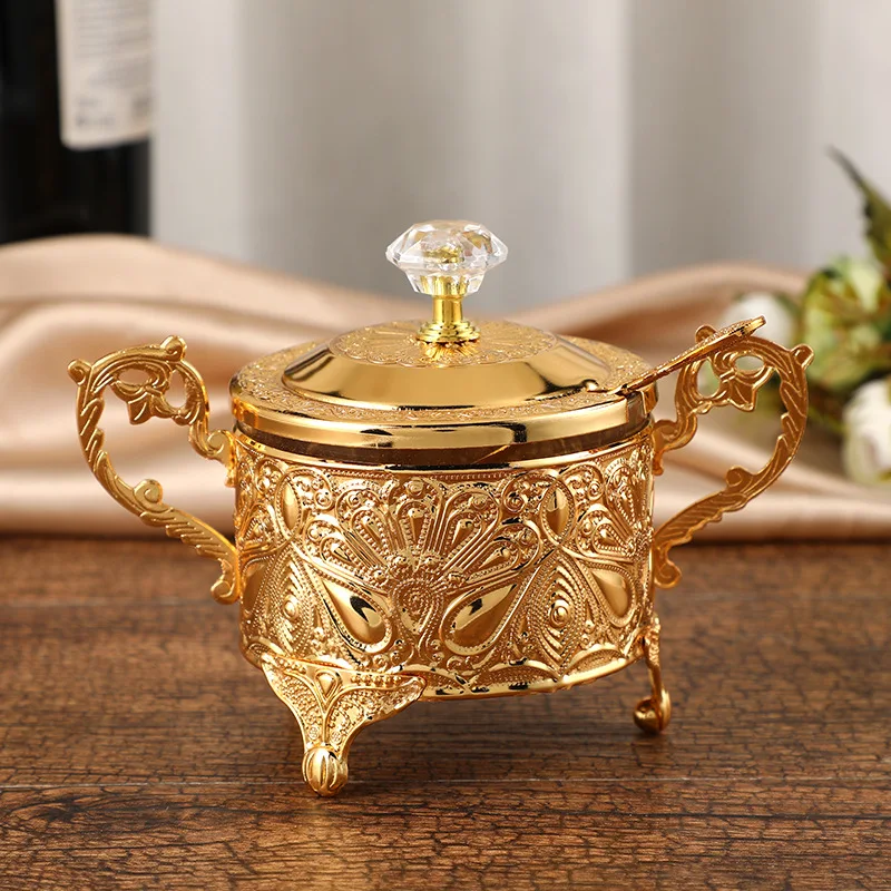 

Exquisite Nordic fashion embossed geometric kitchen sugar seasoning creative storage tank