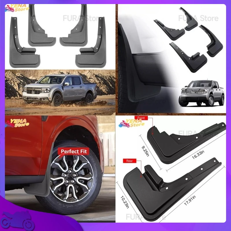 

Suitable for 2023 Ford Maverick Mud Flaps Accessories No Drilling Fender Trim Protection Add On Panels for Maverick Truck