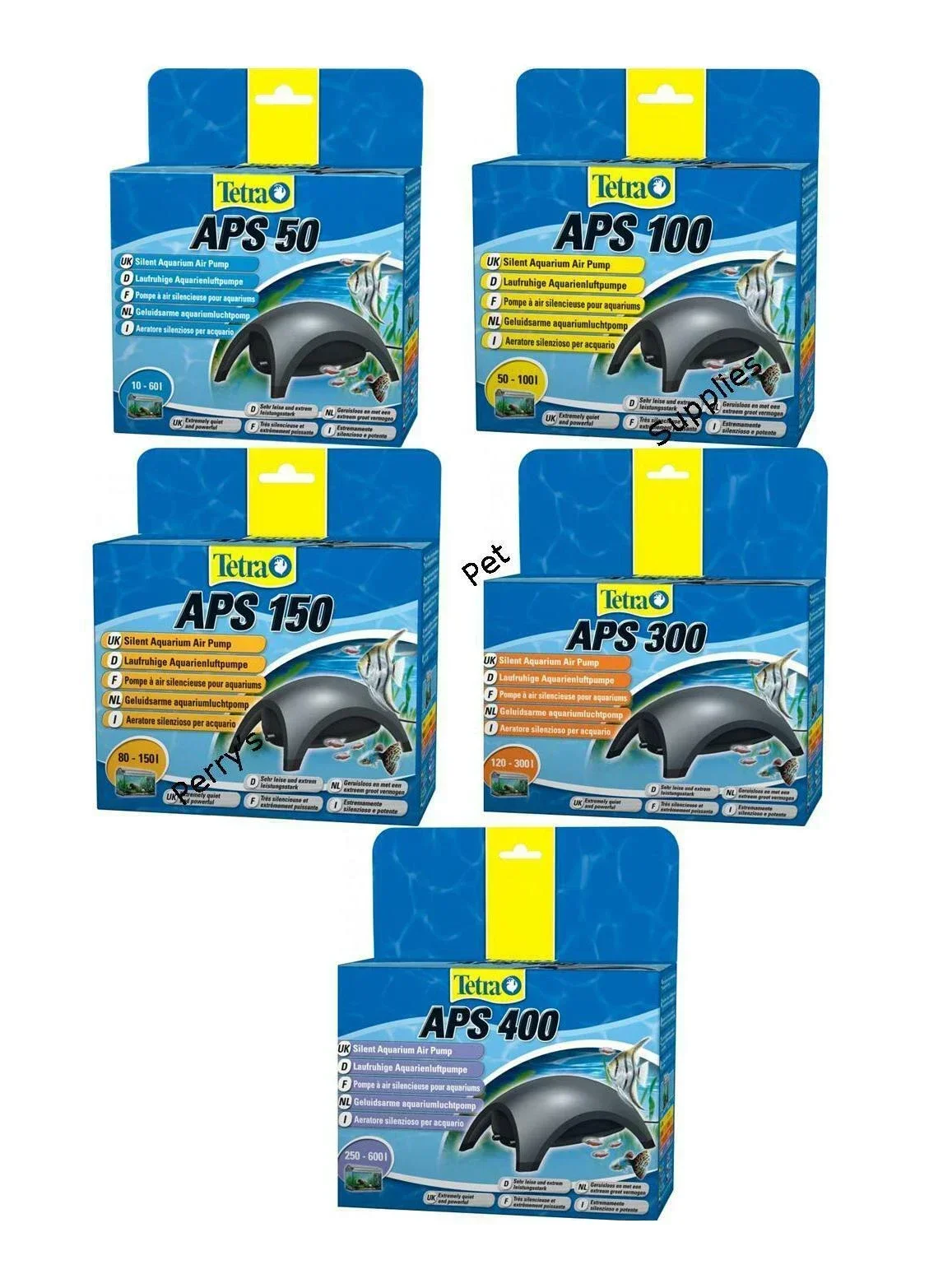 Tetra APS Air Pumps 50 100 150 300 400 Anthracite Aquarium Air Pump Fish Tank