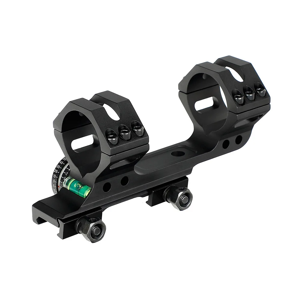 30mm 35mm Integral Hunting Scope Mount Rings Picatinny Rail High Profile with Angle Cosine Indicator Kit Bubble Level