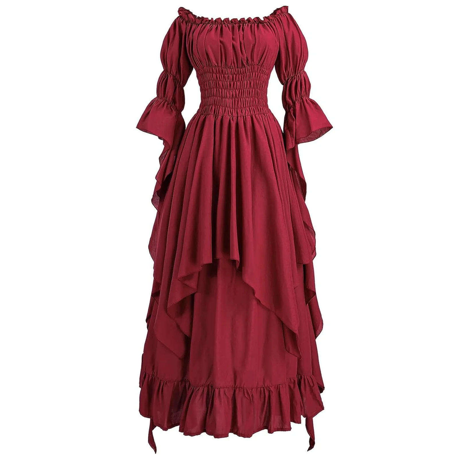 Vrouwen gotische heksenjurk middeleeuwse renaissance kostuum Victoriaanse jurk voor Halloween-feest - afbeelding 1