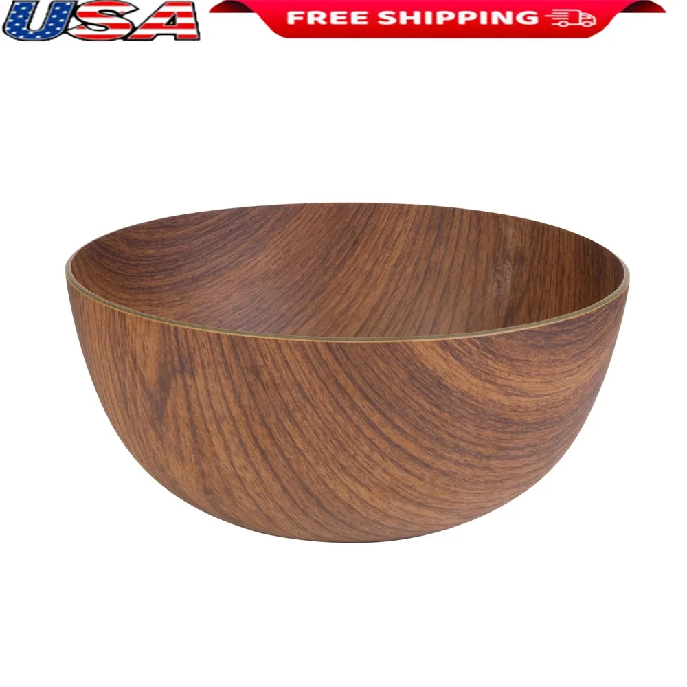 

Mahogany Serving Bowl Large 9 Inch Round Durable Flexible Non Breakable Dishwasher Freezer Safe Perfect Parties Hosting