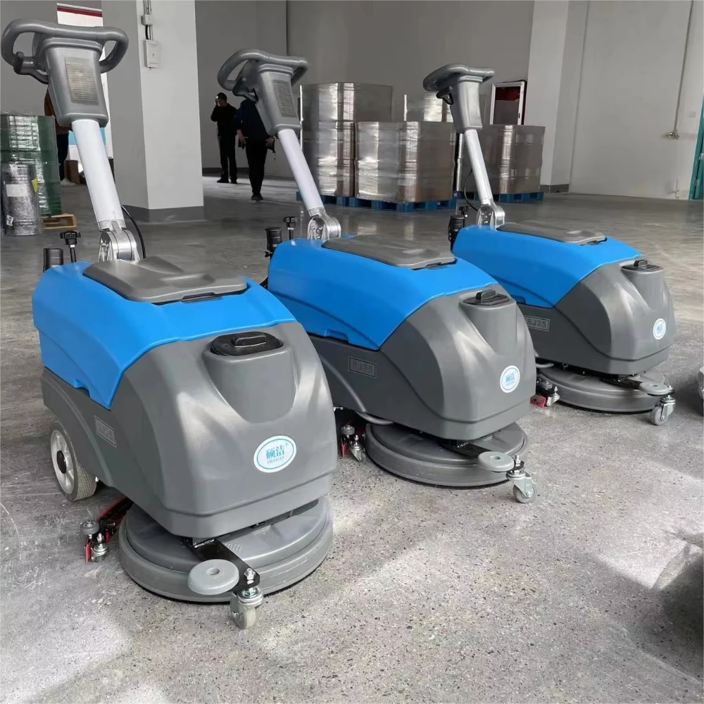Walk Behind Floor Scrubber Industrial Powerful Self Propelled Floor Scrubbing Cleaning Machine