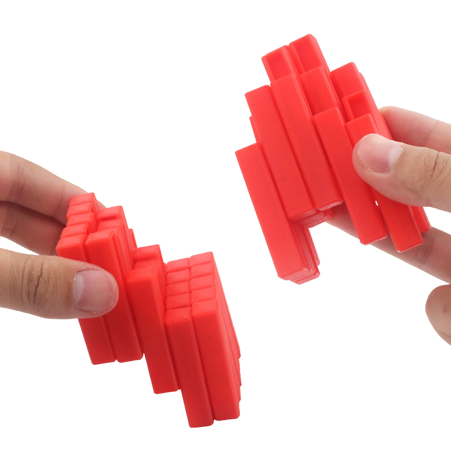 3D プリントされたピクセル キューブ、革新的なデスクトップ装飾、感覚的なストレス解消玩具