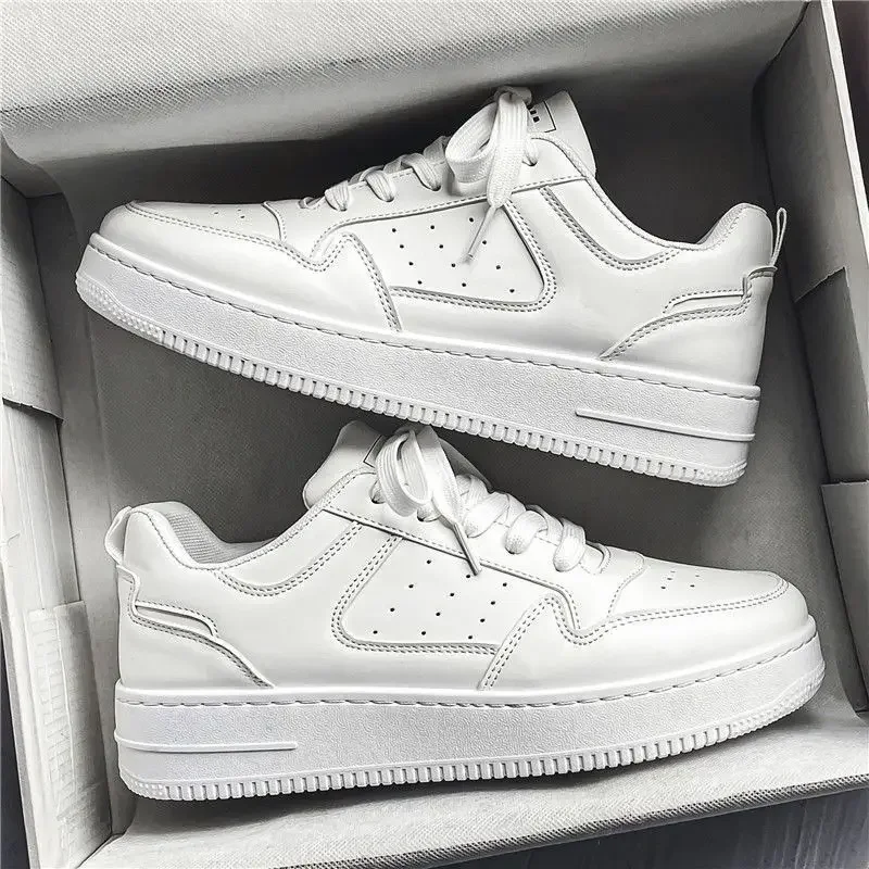 Nuevos zapatos con placa aérea, zapatos blancos con plataforma a juego a la moda para hombre, zapatos deportivos informales Borad, zapatos de moda