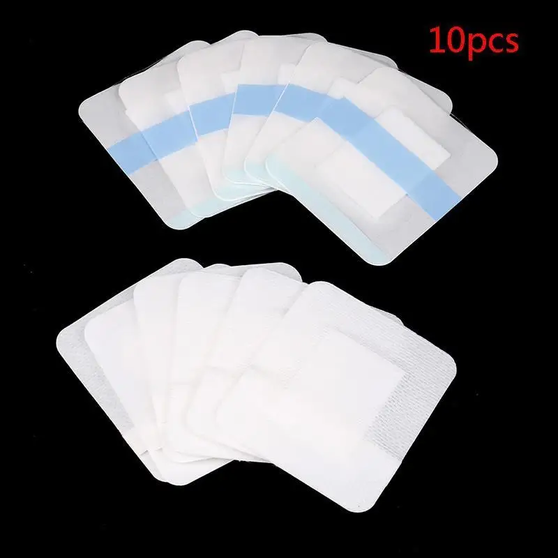 Cinta adhesiva médica transparente, 10 piezas, yeso transpirable, impermeable, alta calidad