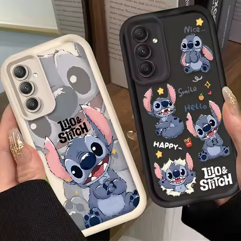 Lovely Disney Stitch Phone Case For Samsung Galaxy S25 S24 Ultra S23 S22 S21 Plus FE A56 A36 A26 A16 A06 A15 A25 A35 A55 5G Capa
