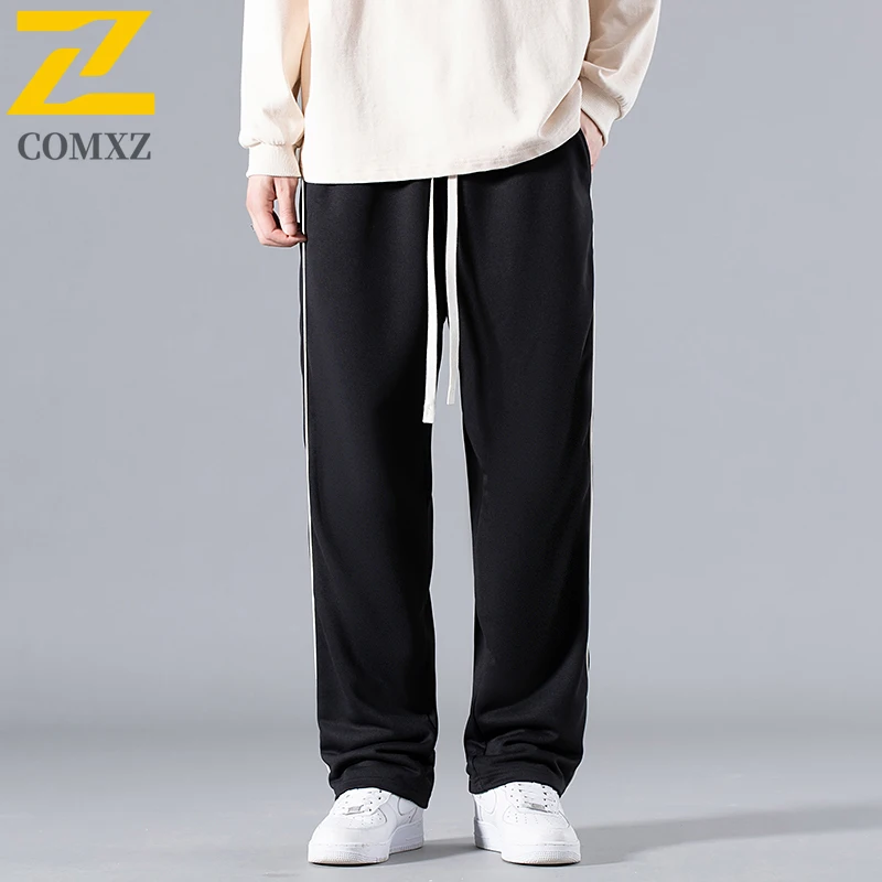 

​Men's Straight Wide Leg Pants Korean Style High Waisted Loose Trousers Spring Autumn Casual Streetwear Stretchy Comfort​ 2025