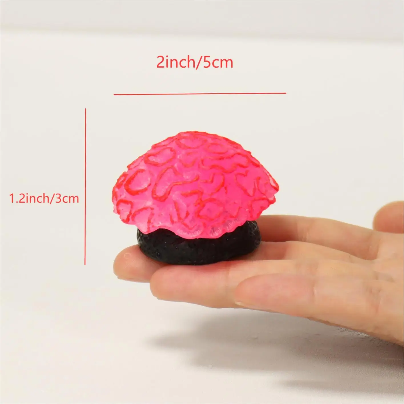 1 Piece Realistic Fake Fluorescent Brain Coral Decoration - Vibrant Glowing Artificial Coral Decoration for Aquarium Fish Tank -