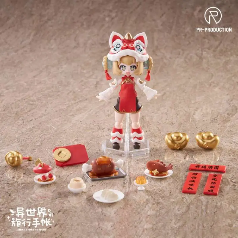 Cute Lion Dance Girl Action Figure Model Kit Isekai PR‑Production Movable Joint Anime Character Collectible Figure Hobby Gift