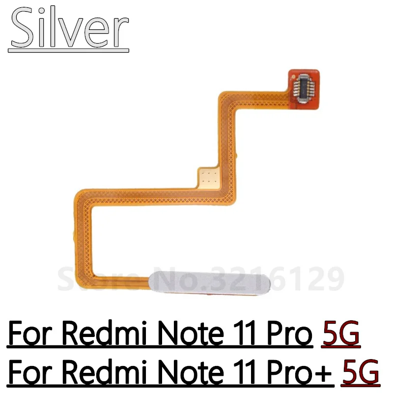 100% Original For Xiaomi Redmi Note 11 Pro 4G 5G Fingerprint Sensor Home Return Key Menu Button Flex Ribbon Cable