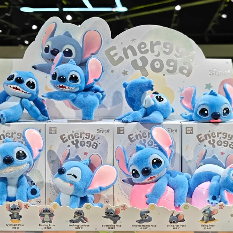 В наличии Новая Toptoy Stitch Vitality Yoga Series Фигурка Плюшевая глухая коробка Kawaii Настольный декор Украшения Подарки-сюрпризы на день рождения