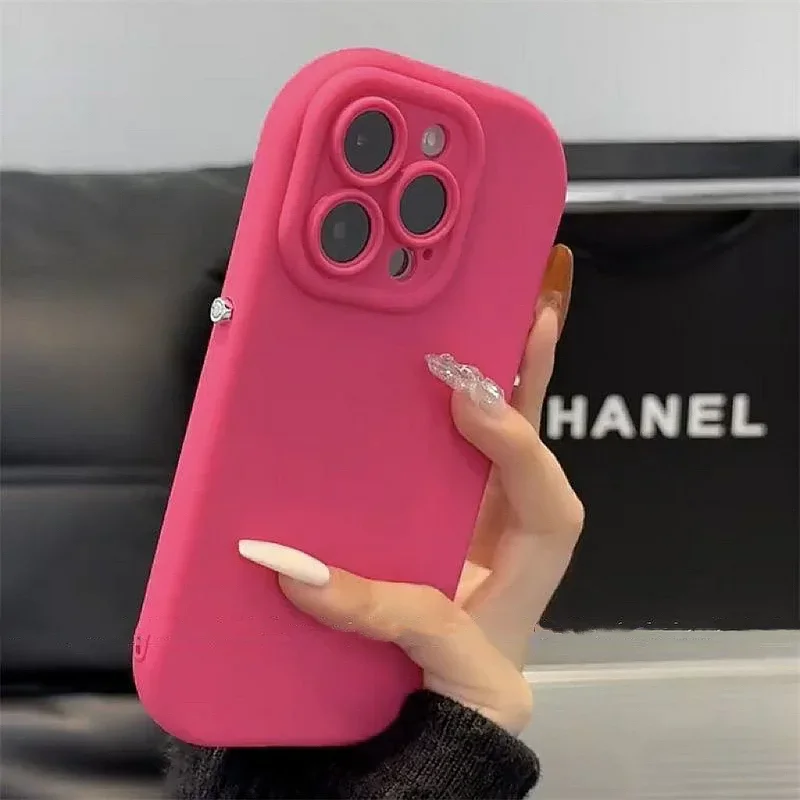 

Soft candy liquid silicone phone case for iPhone 11 12 13 14 15 Pro Max Plus Xs X XR Max shockproof bumper back cover