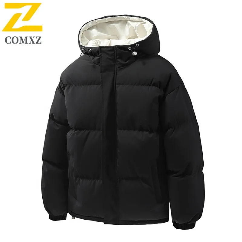 CoMXZ Homens Parker Casaco Grosso Quente Com Capuz Cor Sólida Esqui Ao Ar Livre Viagem Acolchoado Jaqueta 2025 Acampamento Jaqueta de Inverno de Alta Qualidade