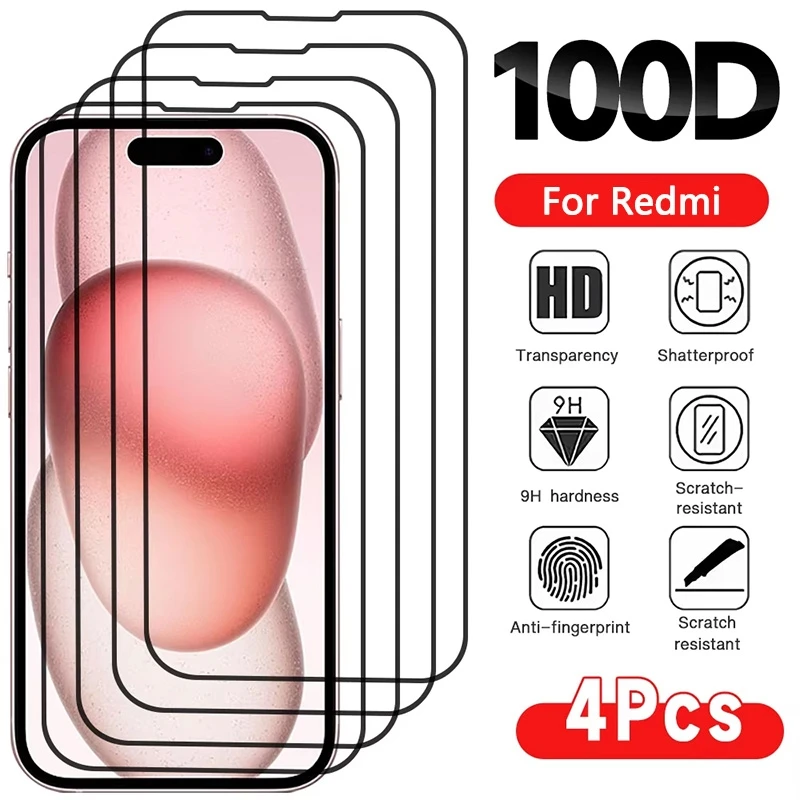 

Protective Glass HD Screen Protector For Xiaomi Redmi Note 14 13 Pro 12 11 10 9 Pro 9S 10S 11S 10T 12S 14S 14C 10C 12C 13C 15C